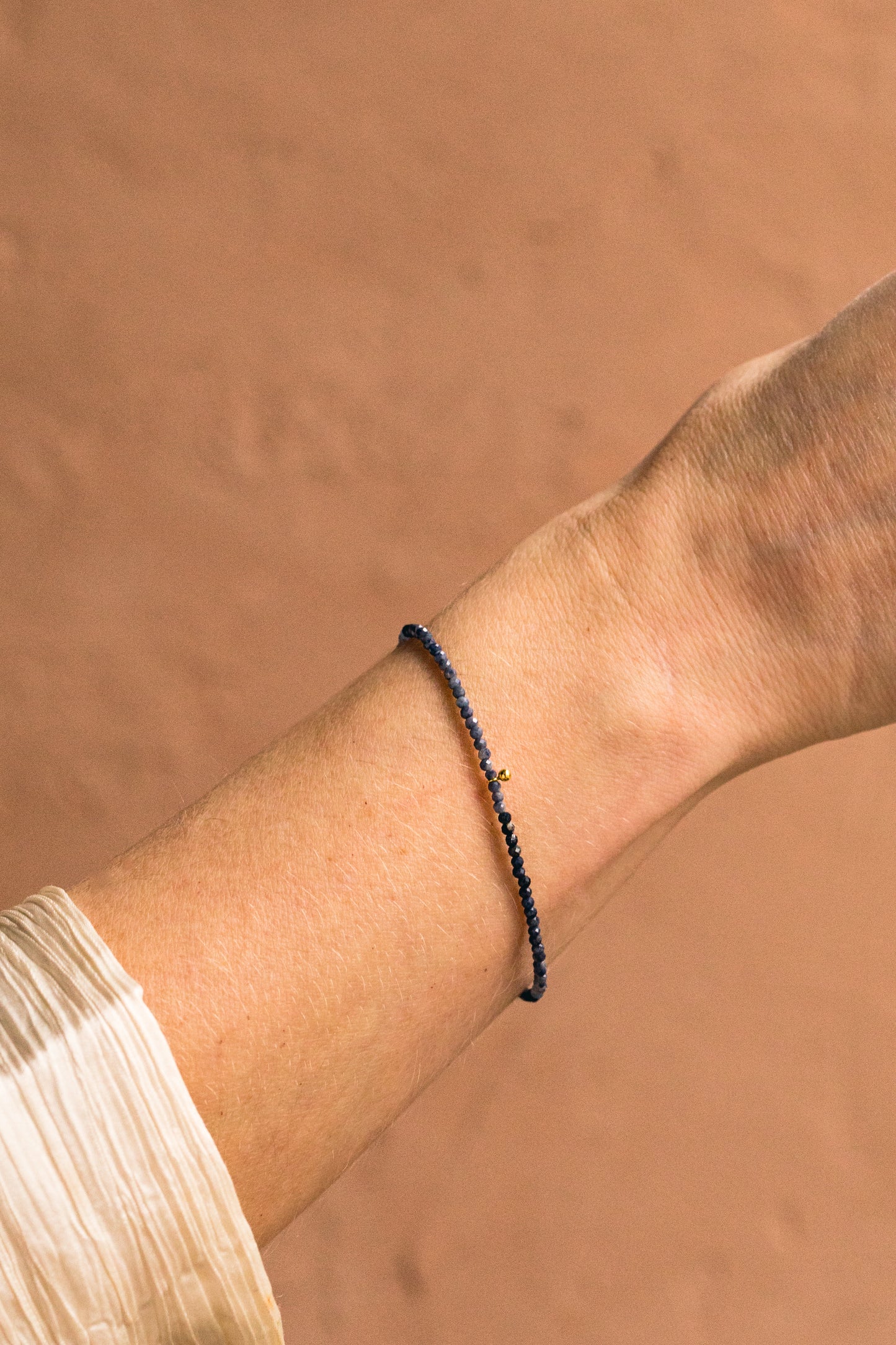 Blue Sapphire Beaded Bracelet