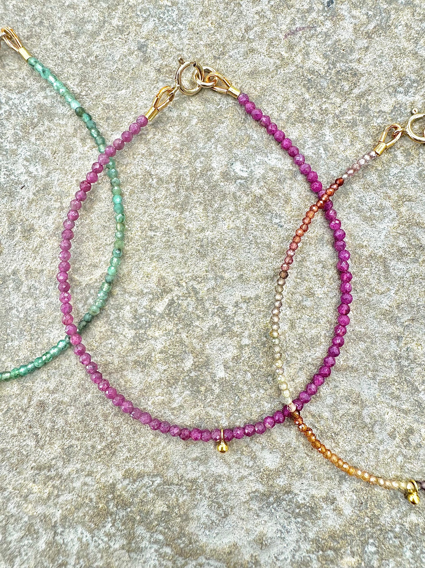 Ruby Beaded Bracelet