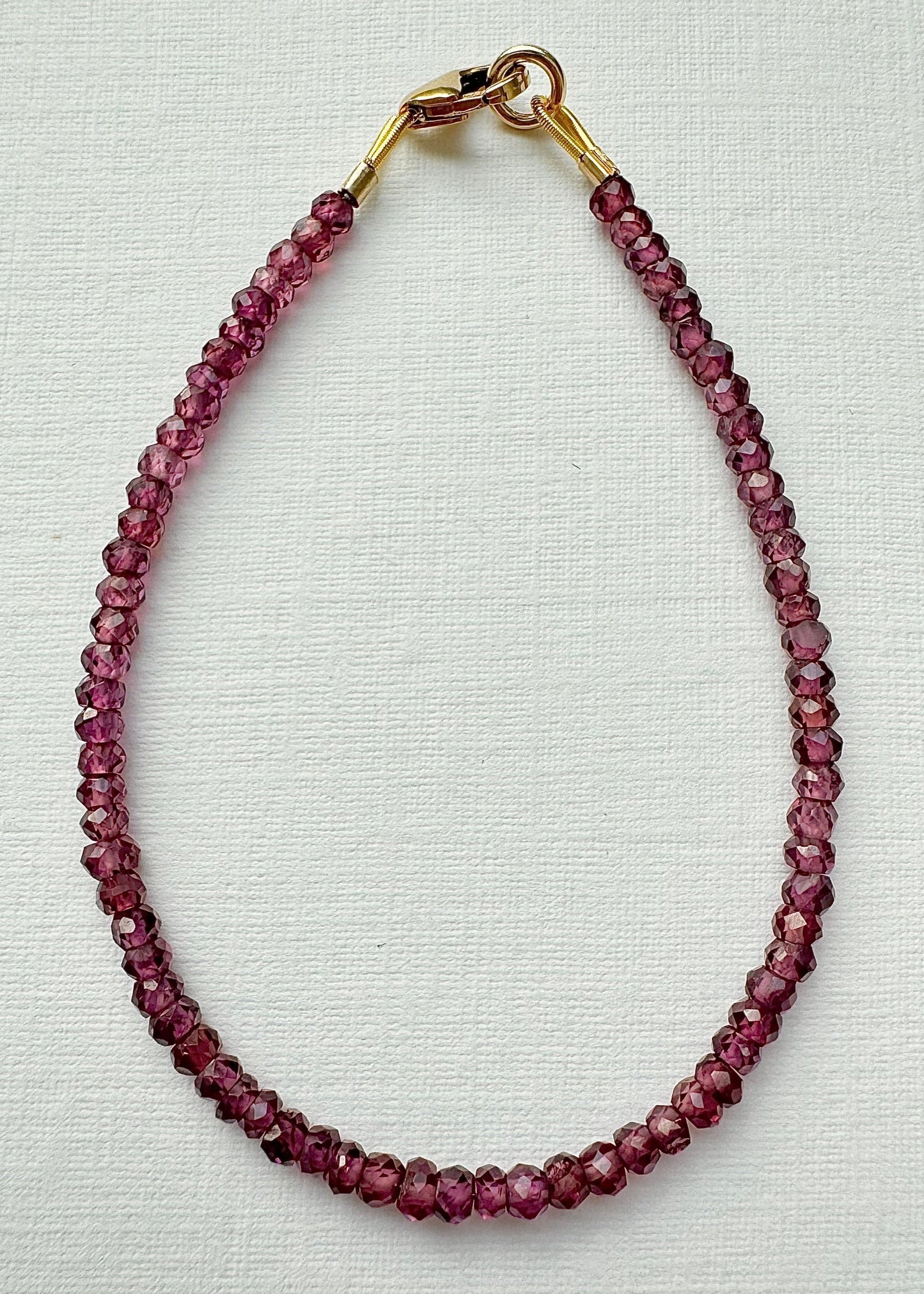 Garnet Beaded Bracelet