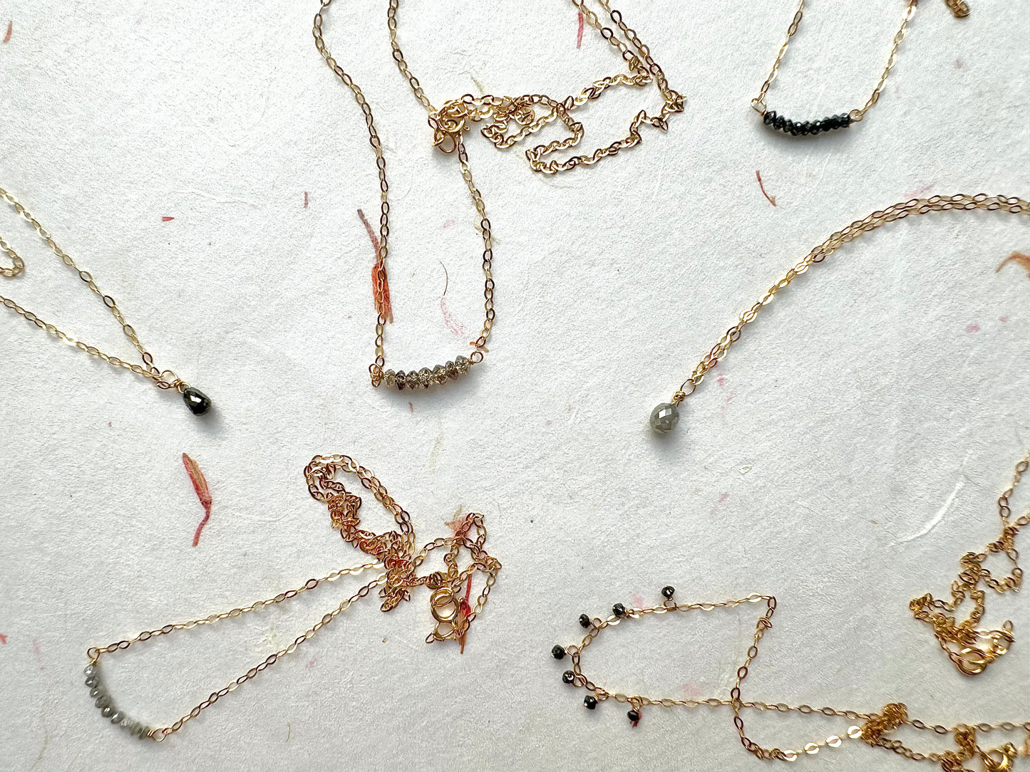 Black Diamond Teardrop Necklace