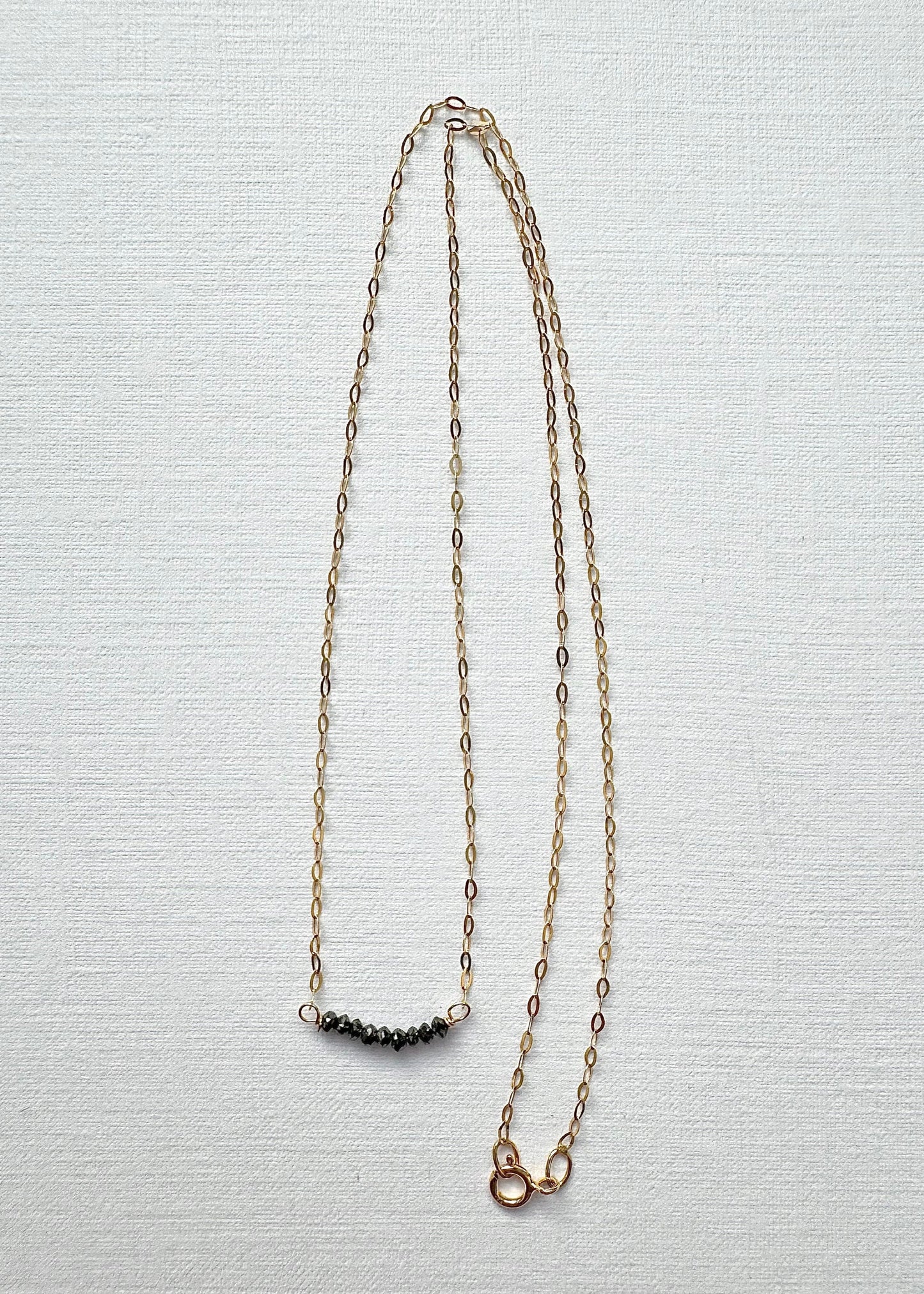 Black Diamond Bar Necklace