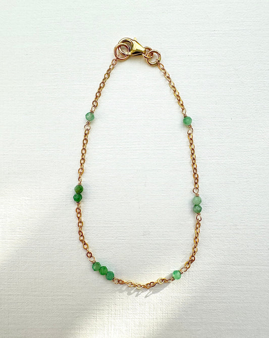 Emerald Chain Bracelet