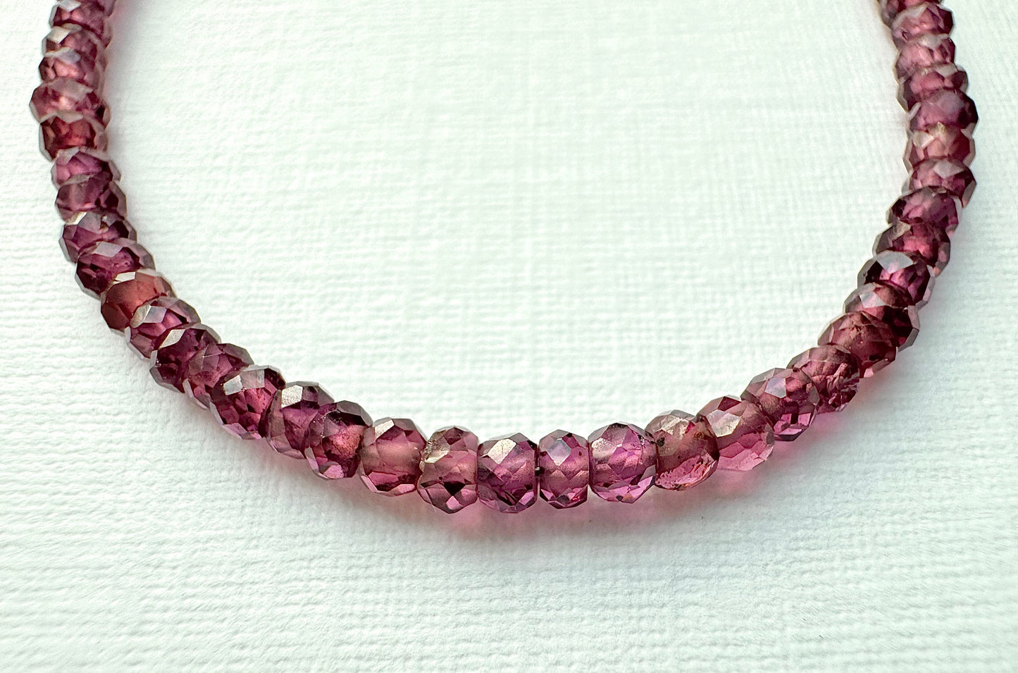 Garnet Beaded Bracelet