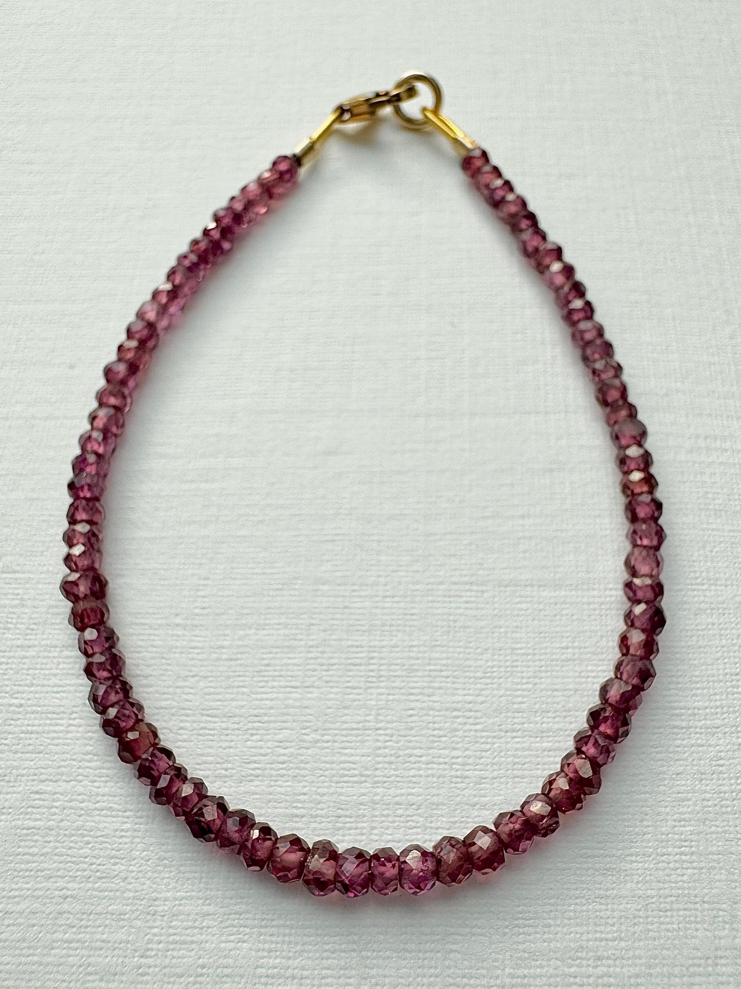 Garnet Beaded Bracelet