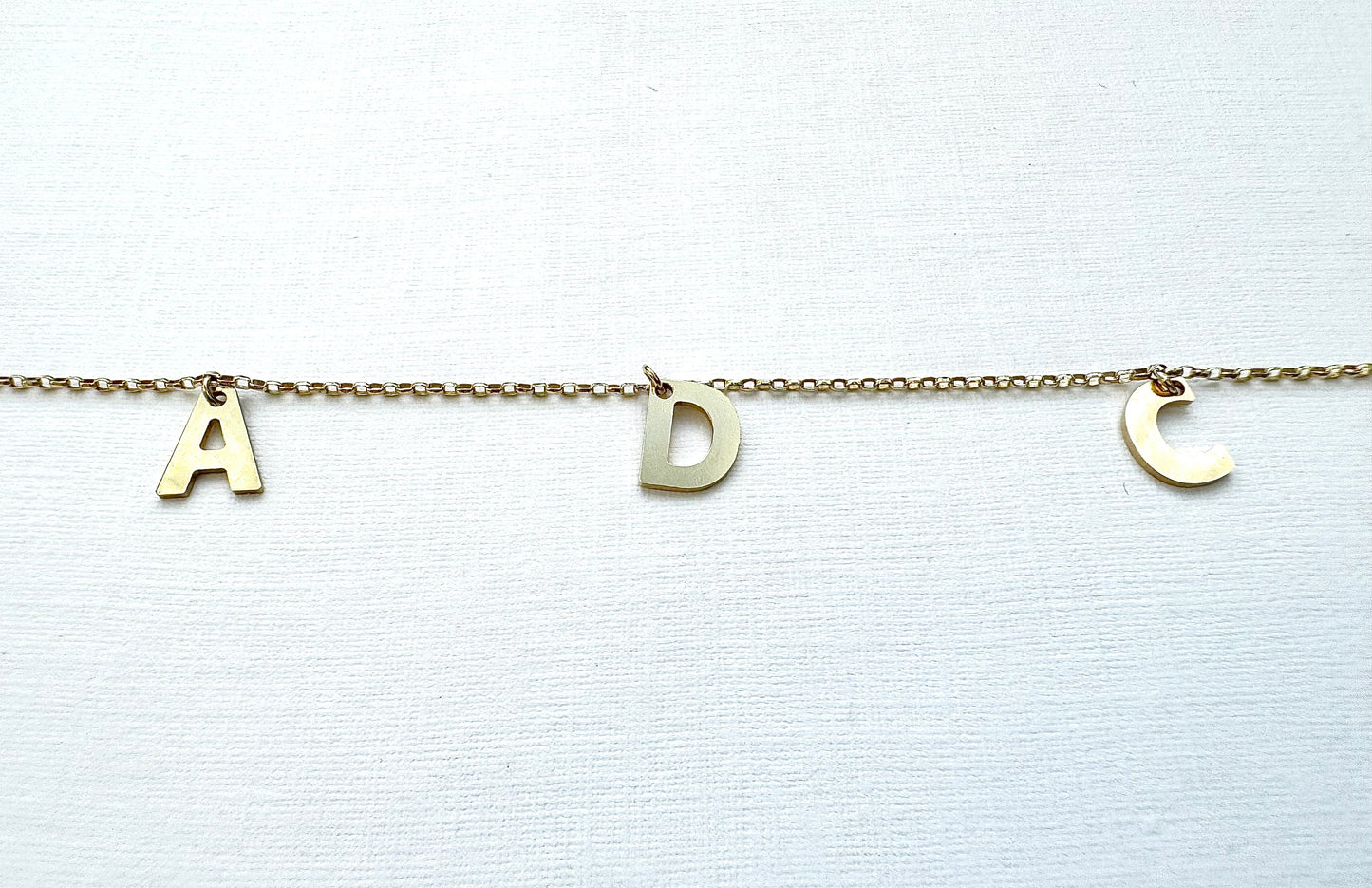 Solid Gold Initial Bracelet