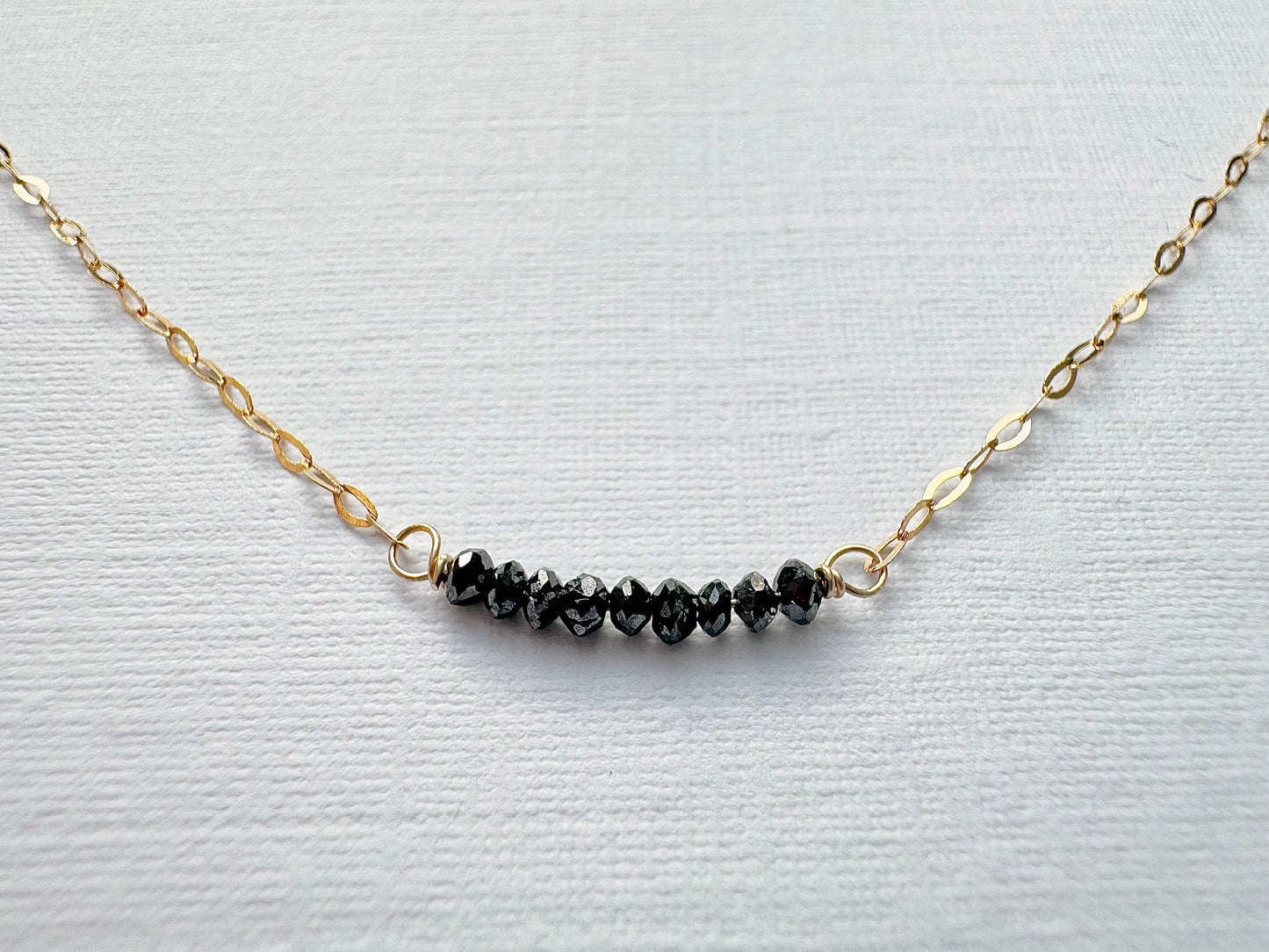 Black Diamond Bar Necklace