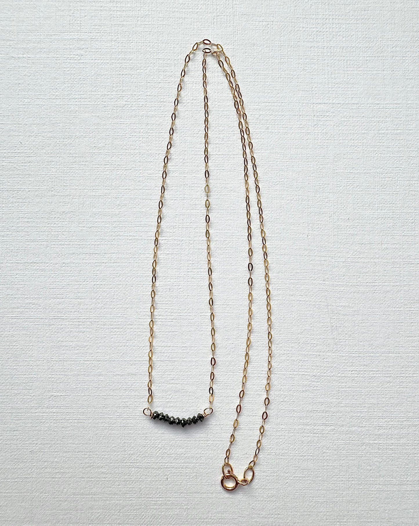 Black Diamond Bar Necklace