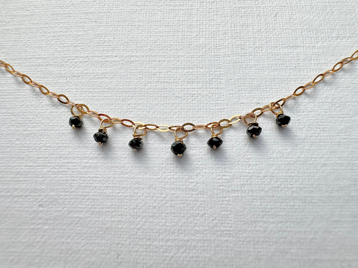 Black Diamond Dewdrop Necklace